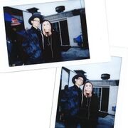 Chester Bennington and Kiiara polaroids from the Heavy music video shoot