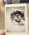 Hulk drawing polaroid by Joe Hahn