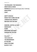 Show setlist