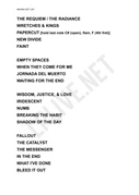 Show setlist