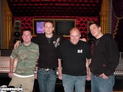 Chester Bennington and Z-Trip in the studio