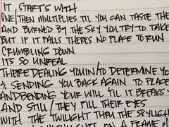 Lyric sheet