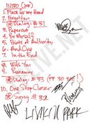 London 2001.01.11 setlist showing the "Dialog: #33"