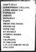 Show setlist artwork on the DVD