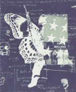 Hybrid Soldier concept with butterfly wings